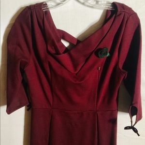 Unique Vintage Carmen 1/2 Sleeve Wiggle Dress